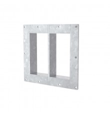 Рама с фланцем разборная, горячеоцинкованная,  1х2 ячеек 120х100  мм  DXF1082  DKC