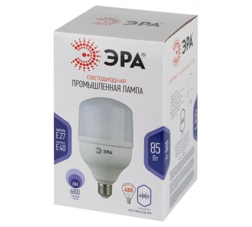 Лампа светодиодная LED POWER T140-85W-6500-E27/E40 Лампы СВЕТОДИОДНЫЕ POWER ЭРА (диод, колокол, 85Вт, хол, E27/E40)  Б0032088  ЭРА