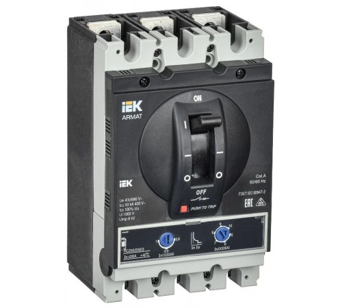 ARMAT Авт. выкл. лит. корпус 3P G 50кА 200А ТМ рег.   AR-MCCB-3G-050-0200A-ATUC  IEK