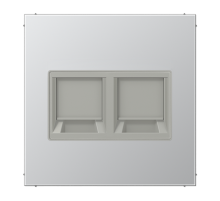 Плата (фиксация защёлкиванием) для двух модулей; металл; алюминий AL1969-2AT Jung