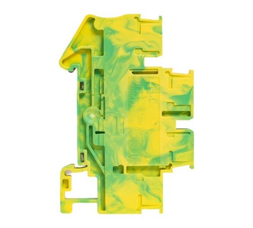 Клеммная колодка пружинная двухуровневая 2.5 Push-in земля PIT-2,5-double-pe  EKF