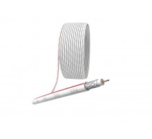 ЭРА Кабель коаксиальный SAT 50 M,75 Ом, CCS/(оплётка Al 75%), PVC, цвет белый, бухта 100 м,  Б0044607  ЭРА