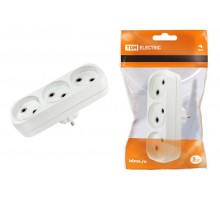 Блок на 3 гнезда 2П б/з плоский 6А 250B   SQ1806-0027  TDM