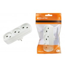 Блок на 3 гнезда 2П б/з плоский 6А 250B   SQ1806-0027  TDM