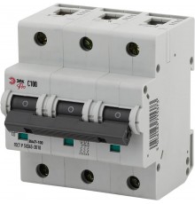 Выключатель автоматический трехполюсный NO-902-291 ВА47-100 3Р 100А 10кА кривая D (4/40/1000) Pro  Б0048881  ЭРА