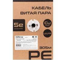 WR-UTP-4P-C5E-PE-BK Витая пара, неэкран., U/UTP, кат., 5e, 4 пары (0,50 мм), одножил., внешний, PE, , 305 м  505753  WRLine