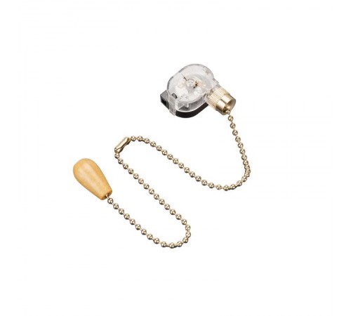 Выключатель для настенного светильника c деревянным наконечником "Gold"  32-0106  REXANT