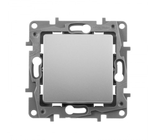 Etika Алюминий Переключатель промежуточный 1-клавишный, винтовые клеммы, 10AX, 250 В  672409  Legrand