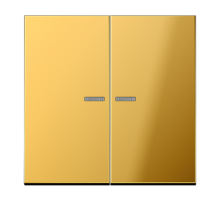 Клавиша для KNX кнопки с окошком, 2 группы; металл; имитация золота  GO102KO5  Jung