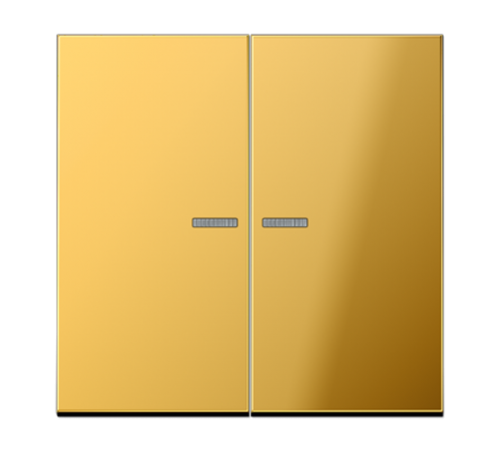 Клавиша для KNX кнопки с окошком, 2 группы; металл; имитация золота  GO102KO5  Jung