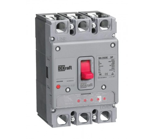 Силовой авт. выкл. с электрон. расц. 3P 250А 70кА ВА-353E  22665DEK  DEKraft