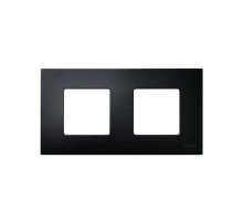 Simon 27 Накладка декоративная на рамку базовую, 2 поста, S27 Play, Arctic, чёрный  2700627-086  Simon