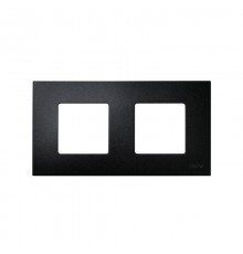 Simon 27 Накладка декоративная на рамку базовую, 2 поста, S27 Play, Arctic, чёрный  2700627-086  Simon