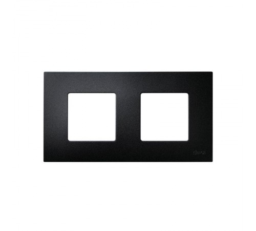 Simon 27 Накладка декоративная на рамку базовую, 2 поста, S27 Play, Arctic, чёрный  2700627-086  Simon