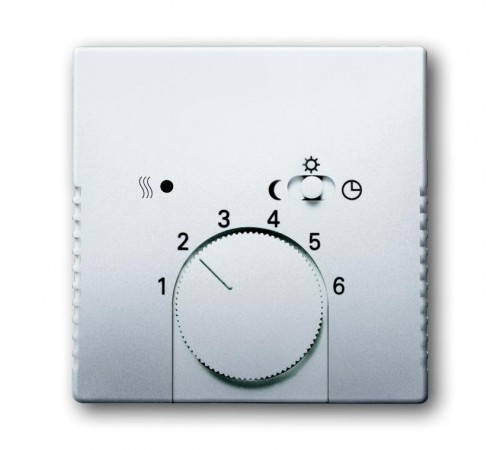 Плата центр. (накладка) для мех. терморег. (термостата) 1095 U, 1096 U, серия solo/future, цвет серебр.-алюм.  1710-0-3669   2CKA001710A3669  ABB