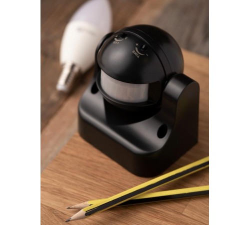 Датчик движения ИК настенный 1200Вт 180гр. до 12м IP44 MS-39b черный EKF PROxima   dd-ms-39b   EKF