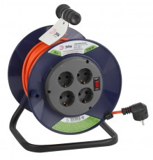 Удлинитель силовой ЭРА RPx-4es-3х1.0-20m на п. катушке c/з 4 гн 20м ПВС 3х1  Б0043054  ЭРА
