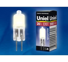 Лампа галогенная капсульная JC-220/20/G4 CL  01822  Uniel