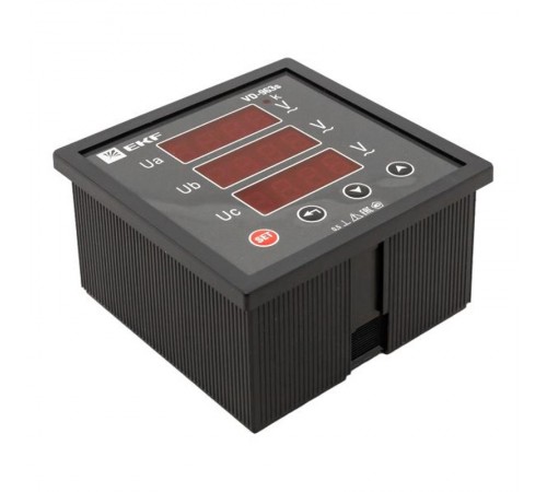 Вольтметр VD-963s цифровой на панель 96x96 (квадратный вырез) трехфазный в коротком корпусе PROxima  VD-963s  EKF