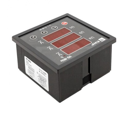 Вольтметр VD-963s цифровой на панель 96x96 (квадратный вырез) трехфазный в коротком корпусе PROxima  VD-963s  EKF