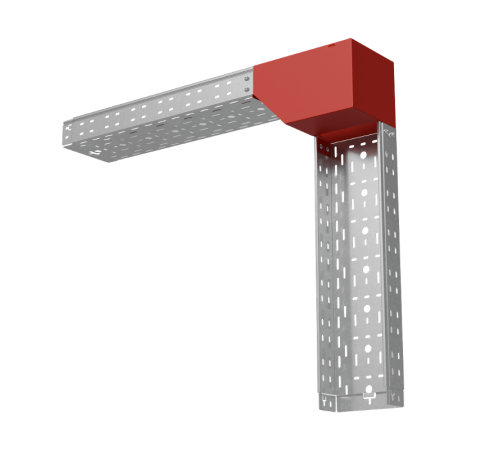 Угол вертикальный внешний L 80х200 мм с разворотом трассы на 90 град "ПЛЮС"  VLPDplus90-80-200-L  КМ-профиль