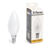 Лампа светодиодная, (15W) 230V E14 2700K матовая, LB-717  38255  FERON
