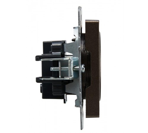 BRITE Розетка без заземления без шторок10А РС10-1-0-БрТБ темная бронза  BR-R10-10-K45  IEK