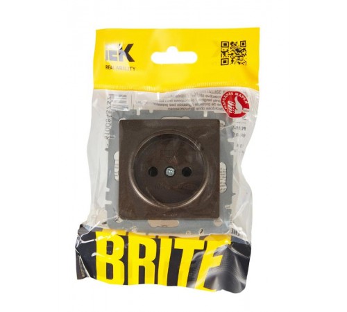 BRITE Розетка без заземления без шторок10А РС10-1-0-БрТБ темная бронза  BR-R10-10-K45  IEK