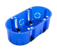 Коробка установочная двухместная ГСК безгалогенная (HF) 140х68х46 (94шт/кор) IP20  80-0620  Промрукав