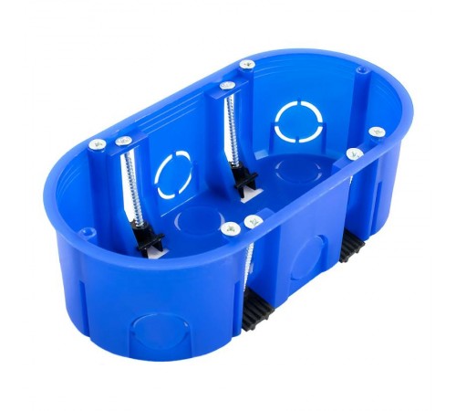 Коробка установочная двухместная ГСК безгалогенная (HF) 140х68х46 (94шт/кор) IP20  80-0620  Промрукав