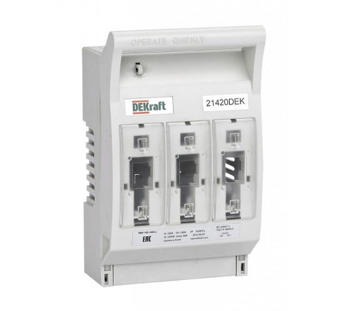 ПВР горизонтальный 160А 3ф отключение_1НО+1НЗ_ПВР-102  21425DEK DEKraft