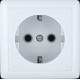 Хит Белый О/У с изолирующей пластиной Розетка с заземлением без шторок, 16А, 250В  RA16-133I-B  SE