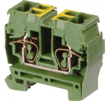 Клемма DR2,5/10.P.4L пруж. 2.5мм.кв. зем., мини, DIN2  1SNA290219R1200  TE