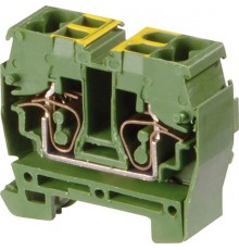 Клемма DR2,5/10.P.4L пруж. 2.5мм.кв. зем., мини, DIN2  1SNA290219R1200  TE