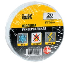Изолента 0,13х15 мм белая 20 метров   UIZ-13-10-K01  IEK