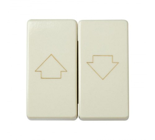 Двухклавишный кнопочный выключатель для жалюзи c блокировкой 10A 250В цвета слоновая кость S27  27332-32  Simon