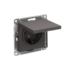 AtlasDesign Базальт Розетка с заземлением со шторками с крышкой, 16А, IP20, механизм  ATN001446  SE