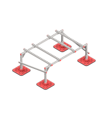 Опорная конструкция для установки оборудования TECHNORAPTOR FOOT 1500х1000 тип 2  KM-TR-F-SSEI-1500-1000-2  КМ - профиль