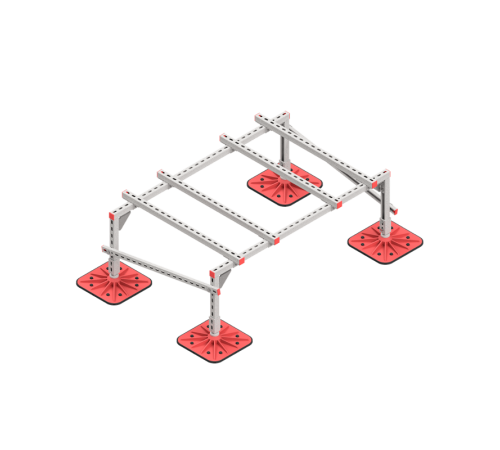Опорная конструкция для установки оборудования TECHNORAPTOR FOOT 1500х1000 тип 2  KM-TR-F-SSEI-1500-1000-2  КМ - профиль