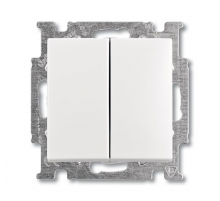 ABB Basic 55 Альп. белый Переключатель 2-х клавишный  1012-0-2144   2CKA001012A2144  ABB