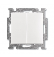 ABB Basic 55 Альп. белый Переключатель 2-х клавишный  1012-0-2144   2CKA001012A2144  ABB
