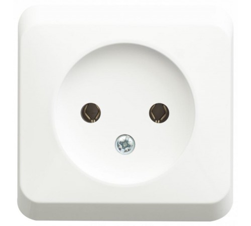 Этюд Белый О/У Розетка без заземления без шторок  PA16-001B  SE