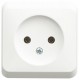 Этюд Белый О/У Розетка без заземления без шторок  PA16-001B  SE