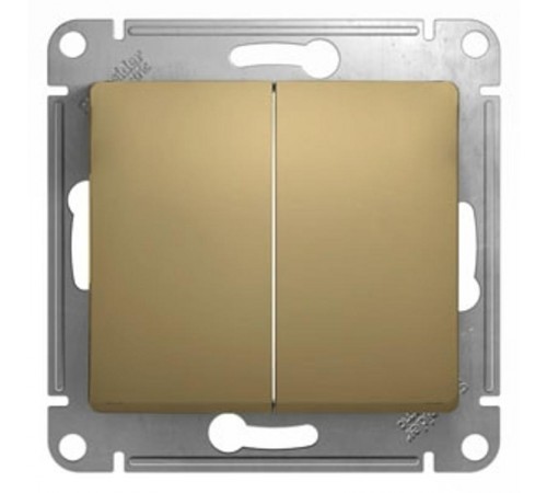 Glossa Титан Переключатель 2-клавишный, сх.6, 10АХ  GSL000465  SE