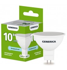 Лампа светодиодная MR16 софит 10Вт 230В 6500К GU5.3   LL-MR16-10-230-65-GU5-G  GENERICA