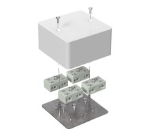 Коробка огнестойкая распределительная для кабель-канала 40-0460-FR6.0-4-8-Р Е15-Е60 85х85х45 IP42 разветвительная 40-0460-FR6.0-4-8-Р  Промрукав