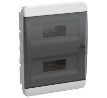 Корпус пластиковый встраиваемый на 24 модуля ЩРВ-П-24 IP41 черная прозрачная дверь TEKFOR  TF5-KP12-V-24-41-K01-K03 TEKFOR  IEK