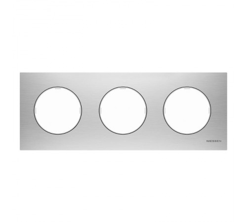 Рамка 3-постовая, серия SKY Moon, цвет нержавеющая сталь2CLA867300A4001 ABB