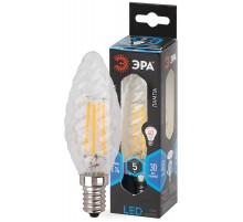 Лампа светодиодная F-LED BTW-5W-840-E14 Лампы СВЕТОДИОДНЫЕ F-LED ЭРА (филамент, свеча витая, 5Вт, нейтр, E14)  Б0027936  ЭРА