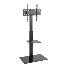 Напольная стойка с кронштейном для телевизора 32"-55" дюймов REXANT с дополнительной полкой для медиаоборудования серия Profi 38-0317  REXANT